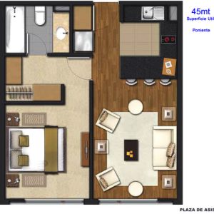 Venta excelente dpto. como nuevo en Plaza de Asís/ Las Condes / Cantagallo full